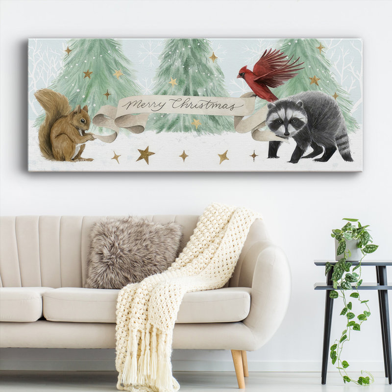 Noël en forêt, collection D, H 20 po x l 50 po x P 1,5 po