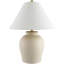 Chemise 22.25" H Ribbed Ceramic Table Lamp with Linen Empire Shade-755770541-803452989