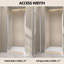 36-37 1/4 po x 72 po H porte de douche en verre pliable sans cadre-105374206