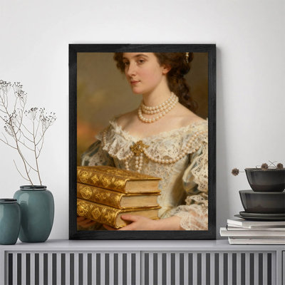 Art encadré noir victorien élégant, reproduction encadrée classique rétro