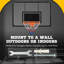 Panier de basketball mural Soozier avec panneau incassable 45 po x 29 po, rebord durable et filet résistant aux intempéries pour une utilisation intérieure et extérieure