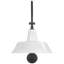 Thomas O'Brien, "Academy 15" Larrabee Barn Light in Matte Black with 16" Soft Copper Bowers Shade-1594979153-1594979154