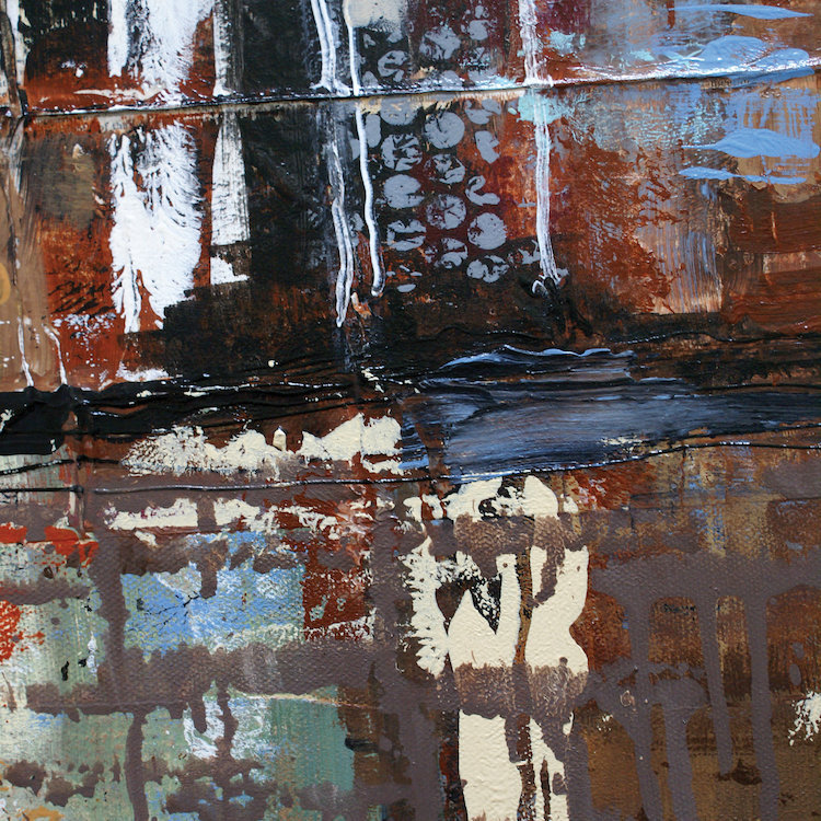 "busy street" , reproduction d’art sur toile tendue, H 12 po x l 12 po x P 0,75 po, Toile tendue, Pas de tapis