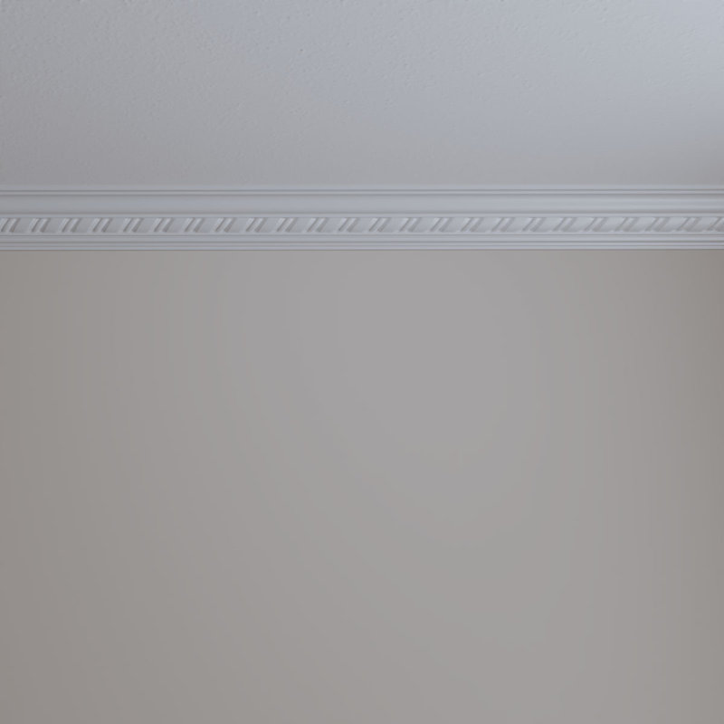 White Urethane Classic Twist Crown Moulding 94.5"