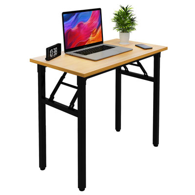 Petit bureau d'ordinateur pliable 31 1/2 "sans assemblage pour petit espace / bureau personnel / dortoir
