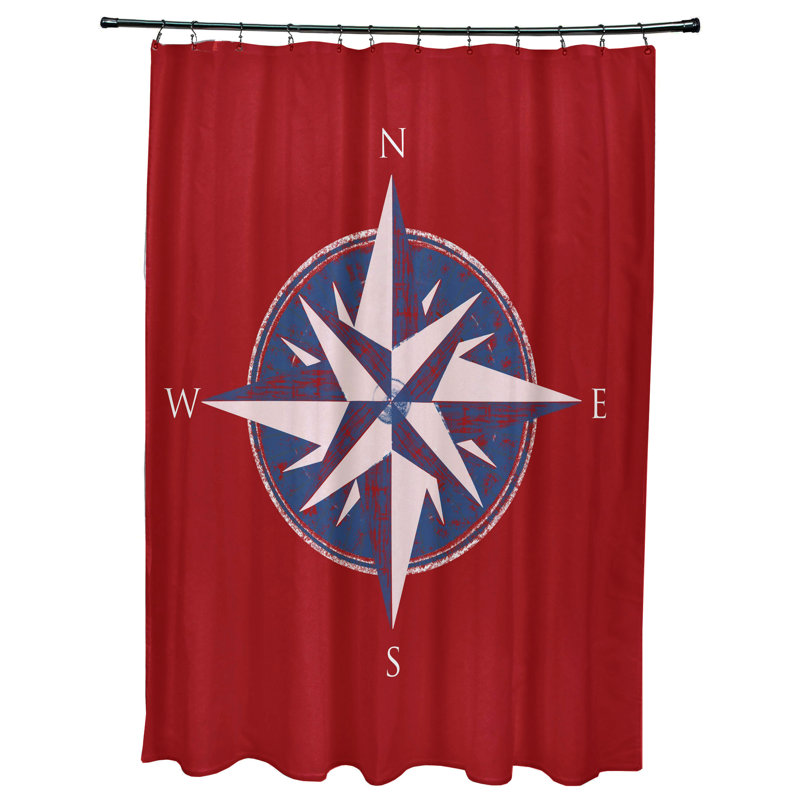 Rideau de douche Compass, Rouge