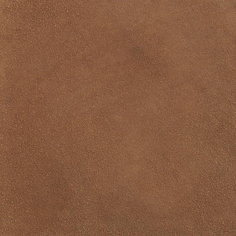 Repose-pieds carré en cuir Sharita, Cuir véritable brun