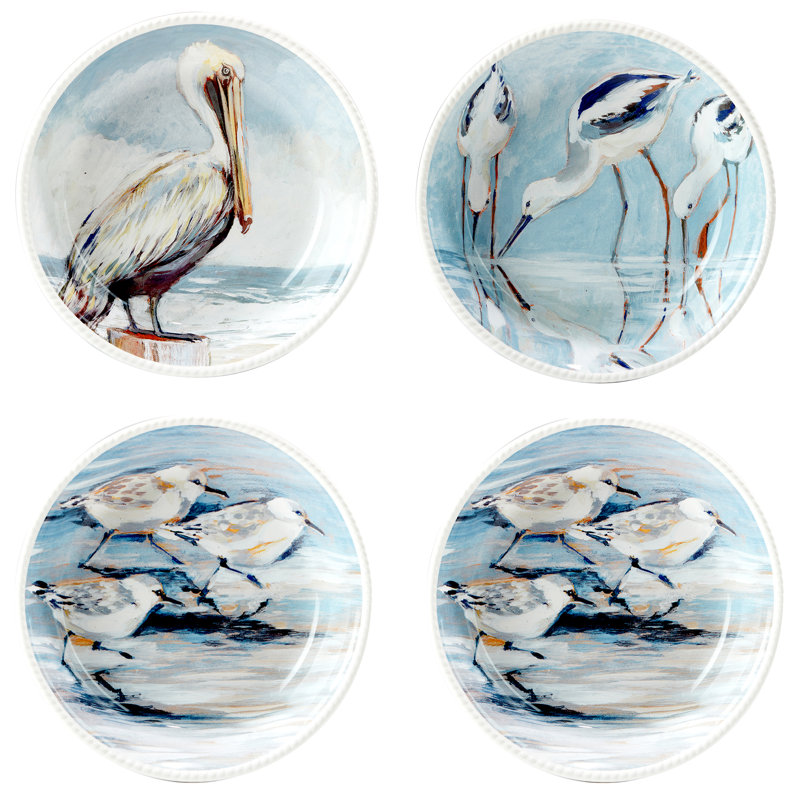 Ensemble de 4 bols à soupe certifiés International Shorebirds