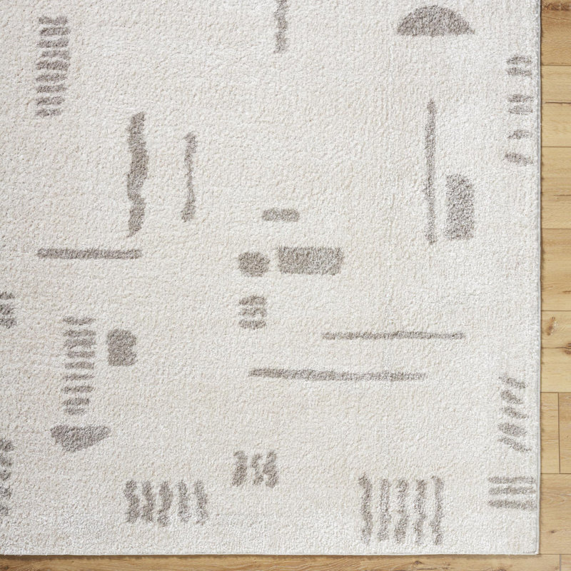 Zuhur Washable Abstract Indoor Rug, Rectangle 5'3" x 7'