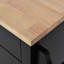 Kitchen Cart With Rubber Wood Drop-Leaf Countertop-1830992918