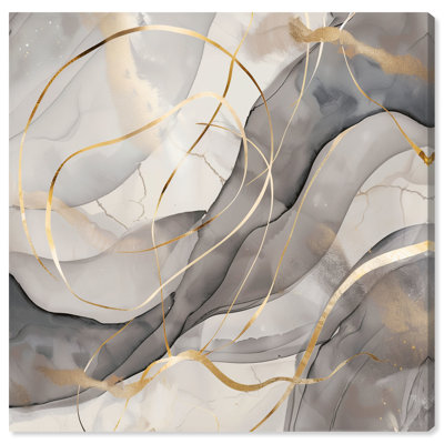 Gleaming Horizons 3 Canvas Gemstone Abstract Art by Art Remedy