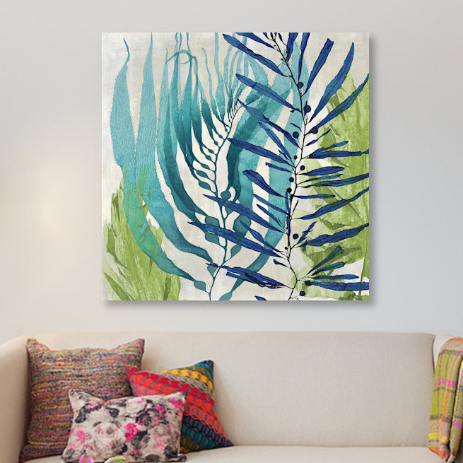 «Sea Nature I» par Melonie Miller - impression sur toile tendue, H 18 po x l 18 po x P 1,5 po, Toile avec cadre noir