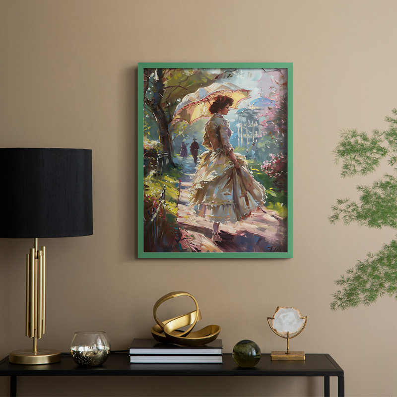 «WOMEN Series DCC XXII», reproduction encadrée - bois massif, H 30 po x l 24 po, Vert