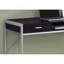 Bureau d'ordinateur, bureau personnel, ordinateur portable, tiroirs de rangement, L 48 po, bureau, stratifié brun, métal gris, contemporain-1492630270