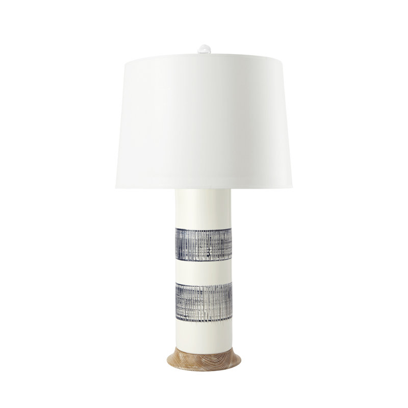 Elena Table Lamp, Blue/White