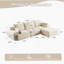 Boneless Modern Memory Foam Compressed Sofa, Large Sectional Couches For Various Living Spaces, Pet-Friendly Cloud Modular Sectional Sofa, Corduroy Fabric, Extra Deep Loveseat, No Assembly Needed-1257338873