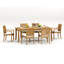 9 Pcs Grade-A Teak Wood Dining Set: 83" Rectangle Table And 8 Lua Stacking Arm Chairs #11LU1808-603457868
