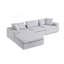 Canapé Cloud avec repose-pieds mobile - Housse en lin amovible et ressorts ensachés-746327495