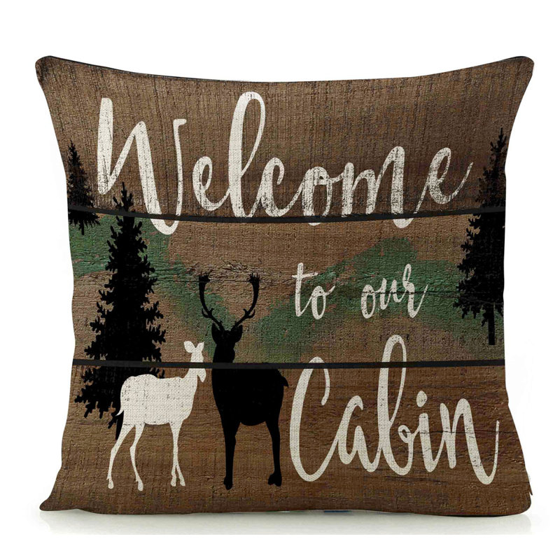  Coussin intérieur / extérieur Welcome to Cabin