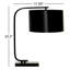 Lampe de table noire 27,5 po Bryston
