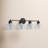 Besima 4-Light Hammered Glass Dimmable Vanity Light-781668504