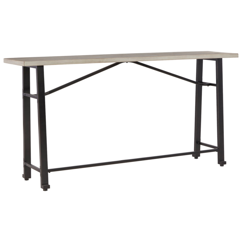 Beige and Black Wood Farmhouse Counter Height Table