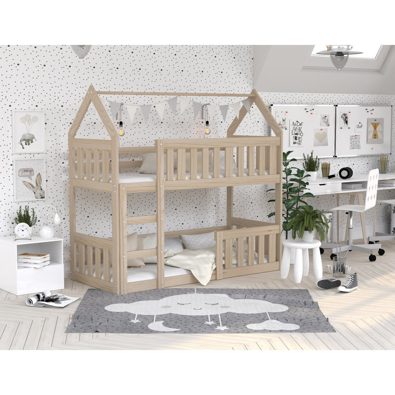 Clough 80 x 190cm Standard Bunk Bed, Pine