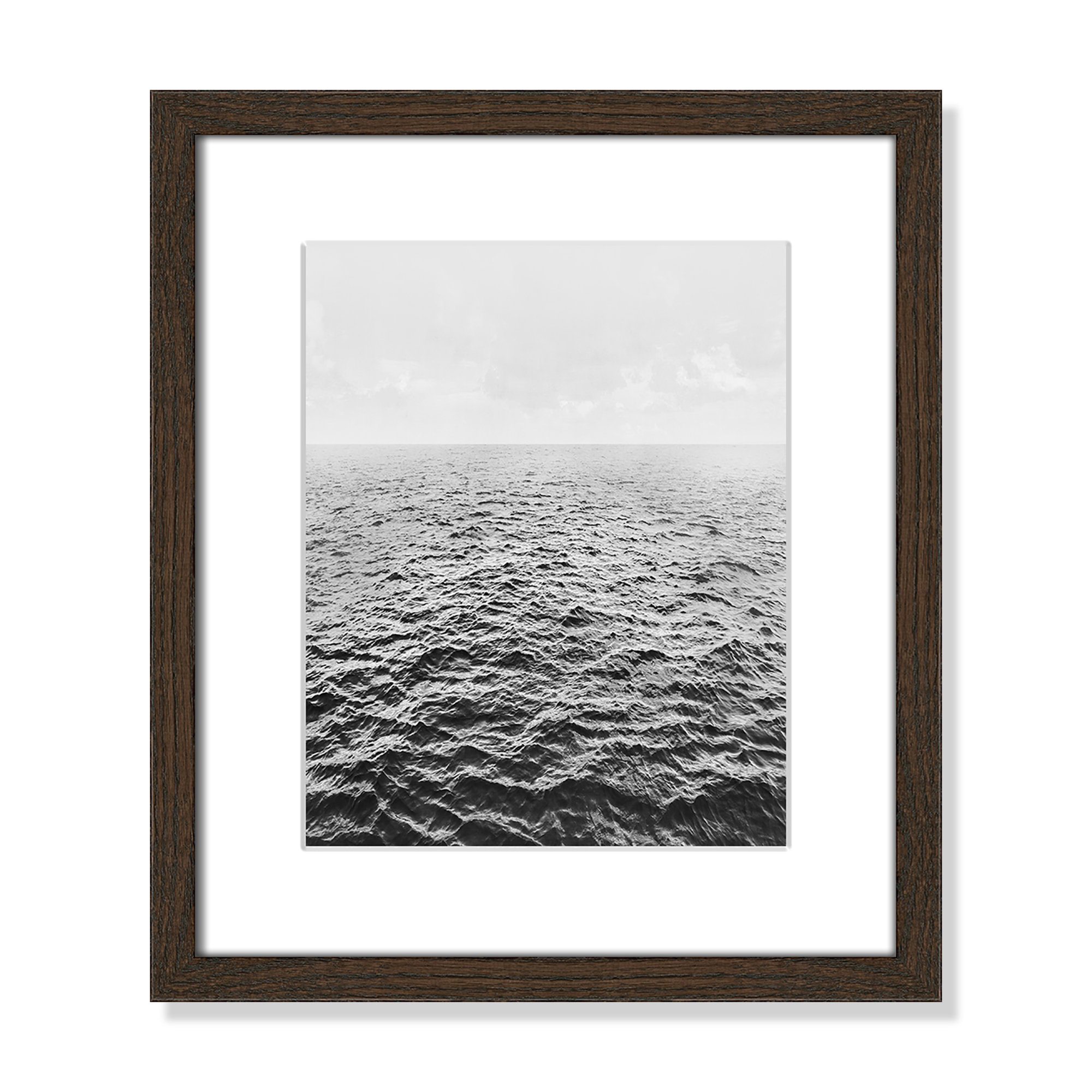 Rolling in by Mike Calascibetta - Picture Frame Photograph, Walnut Wood Grain, 13" W x 15" H x 0.75" D