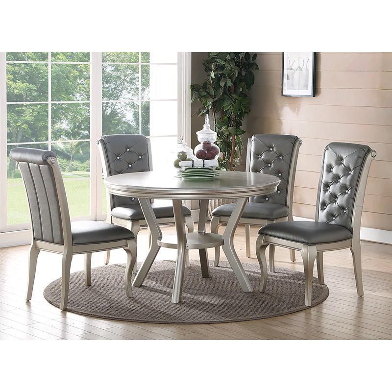 Table à manger l 48,4 po, argent