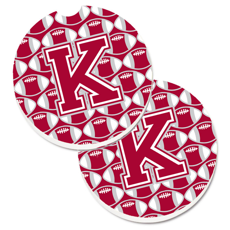 Sous-verre de football, K, Rouge / Blanc
