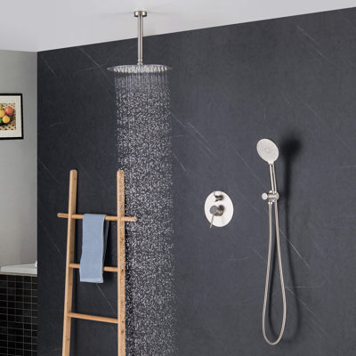 Dual Function Complete Shower System with Rough in-Valve