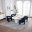 Ensemble de 2 chaises de salle à manger bleues-1442989543