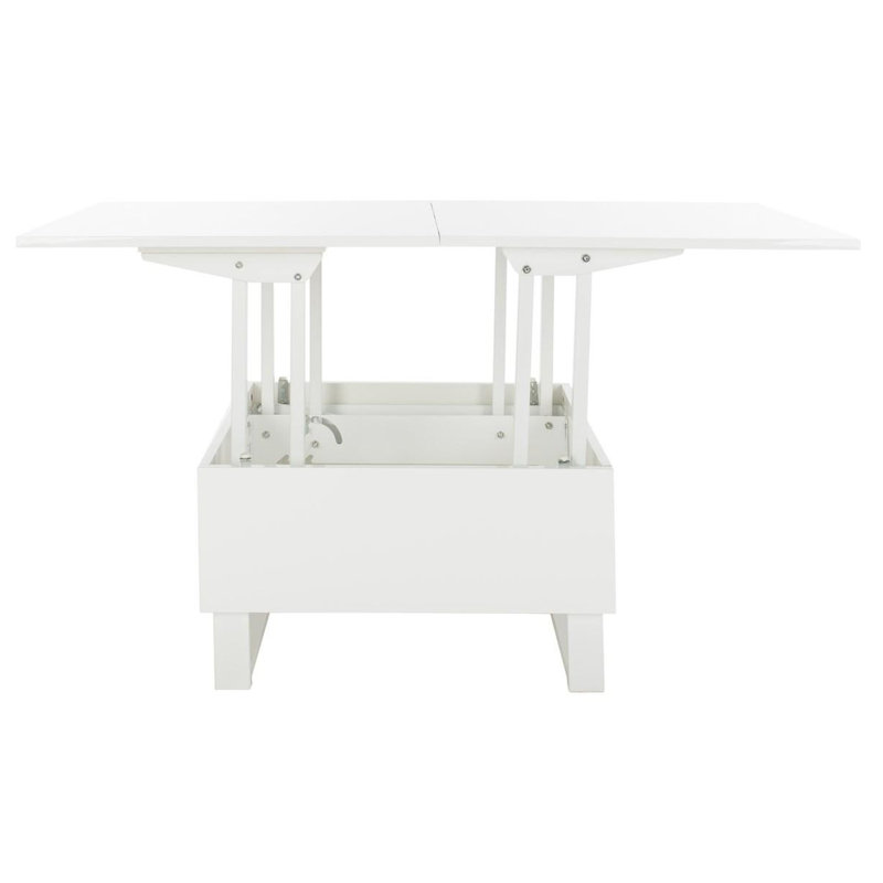 Table basse à plateau relevable Vanna, Blanc