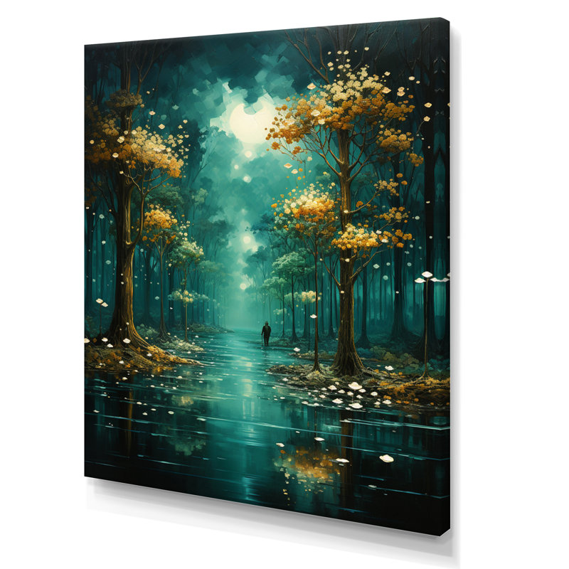 «Solitude In Forest Of Emerald I», impressions sur toile, H 44 po x l 34 po x P 1,5 po, Toile tendue