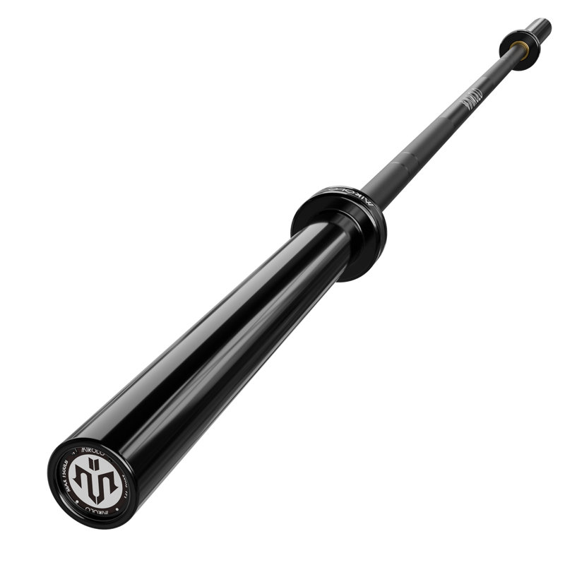 Barbell Mikolo, capacité de 1 500 lb et manchons de 2 pouces pour le dynamitage et l'entraînement en force, Noir, 7 pi