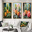 «Pineapples Tropical Dots», 3 pièces sur toile-2117079491-2117079488