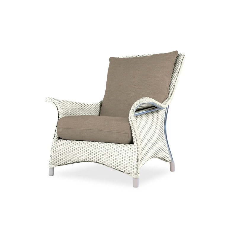 Mandalay Outdoor Lounge Chair, Ivory, Beach Natural