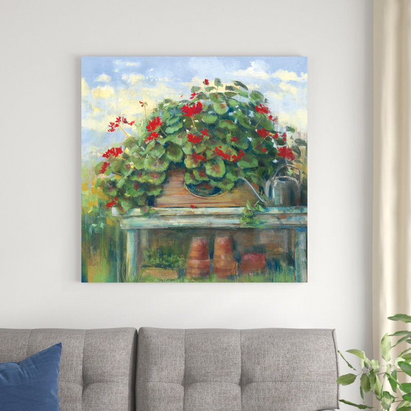 " Geranium Bench ", 36" H x 36" W x 1.25" D