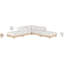 Canapé modulaire 5 pièces en tissu chenille 120 po Turin-20988002-20988013