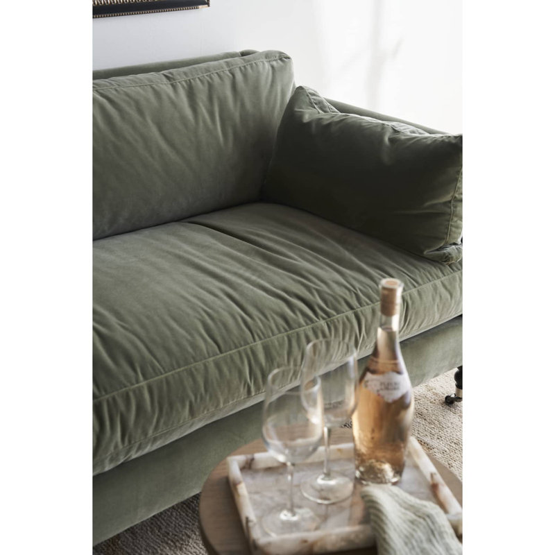 Madeline Sofa, Chocolate, Sage