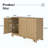 Storage Cabinet with 3 Doors, Wood Sideboard Buffet Storage with Adjustable Shelf