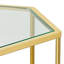 Table de bout avec canapé hexagonal de 23,6 po de largeur et 2 niveaux