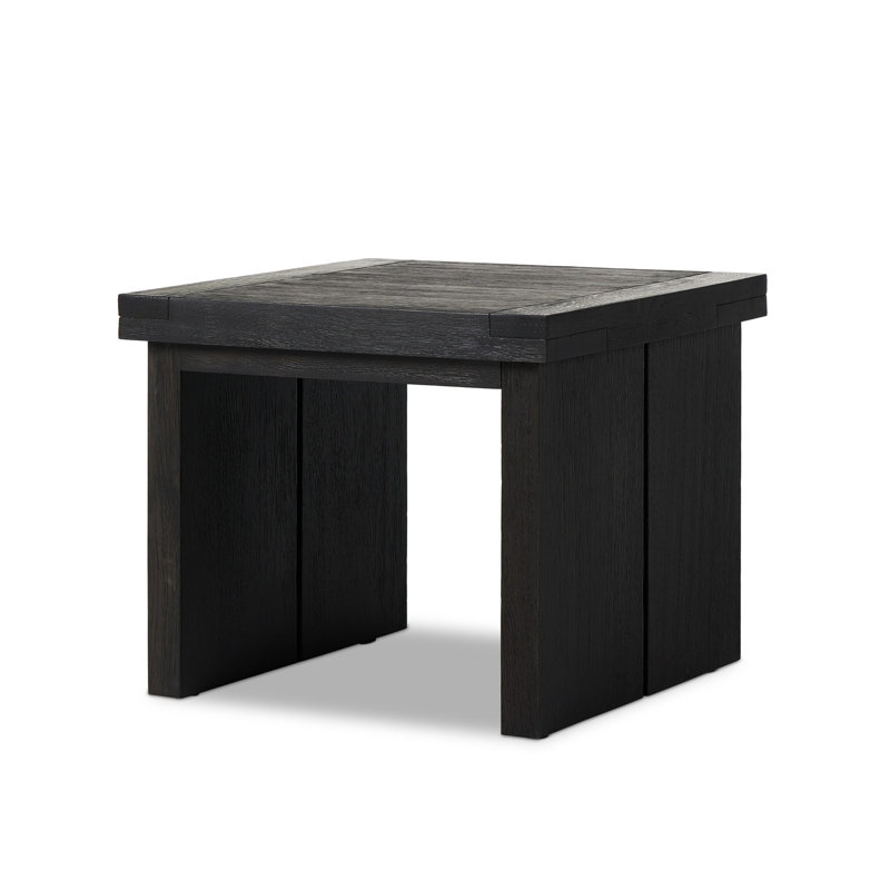 Warby Solid Wood End Table, Black
