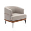 Fauteuil rembourré rond pour le salon-145210243