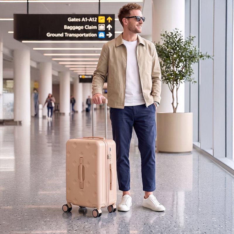 20-Inch Travel Suitcase with Combination Lock