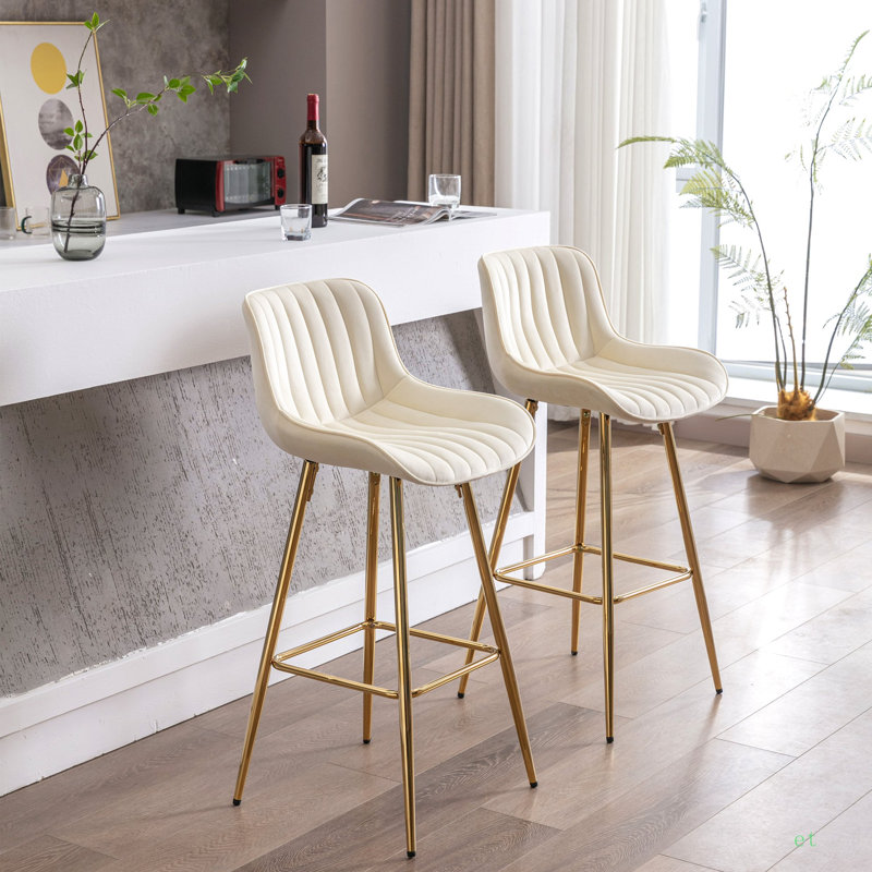 Ensemble de 30 tabourets de bar 30 po avec tabouret de comptoir en velours chromé