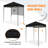 6 Ft. W x 4 Ft. D Steel Pop-Up Canopy with Sunwall-96906428