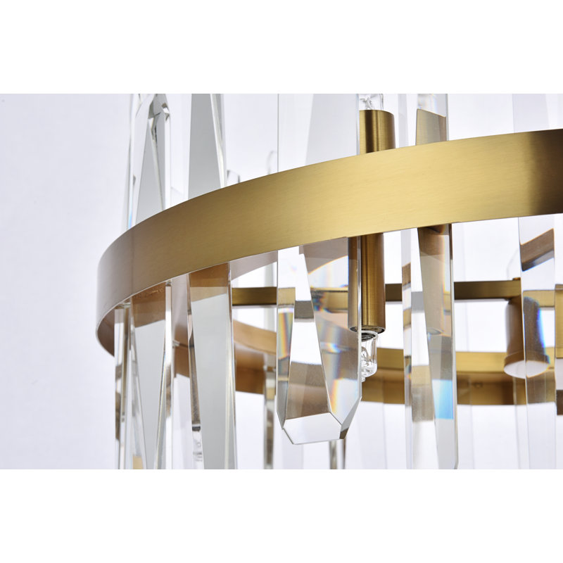 Marlow 6 - Light Unique/Statement Pendant, Satin Gold, 57.5" H x 20" W x 20" D