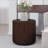 19.29"H Round Outdoor Indoor Side Table, Modern Wood Grain Patio Garden Stool, Sturdy MGO (Magnesium Oxide) Waterproof, No-Assembly Table For Patio, Garden, Backyard, Living Room-1399110108-1399110097