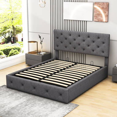 Arsuite Alize High Riser Space Saver Upholstered Platform Bed with